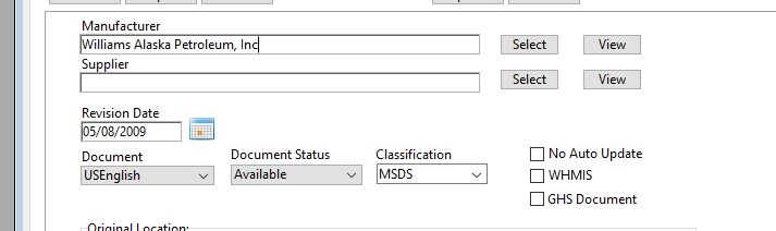 Admin > Products > Products > Product Data Entry > Document